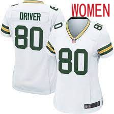 Women Green Bay Packers #80 Donald Driver Nike White Game Retired Player NFL Jersey->women nfl jersey->Women Jersey